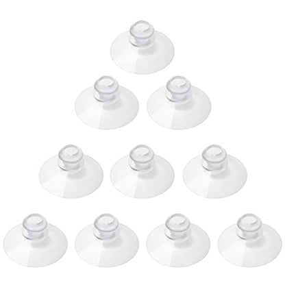 30mm 10 Pieces Small Suction Cups Clear Thick Without Hooks Without Holes, Professional Strength PVC Plastic Sucker Pads for Festival Decoration Wall Bathroom Kitchen Car Radar Detector - size: 30mm 10pcs