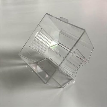 Fishtank Hatchery Incubator Aquarium Small Breeding Box Clear Breeder Isolation Hatching Box with Suction Cup Safe Fish Eggs Incubator - color: Yellow