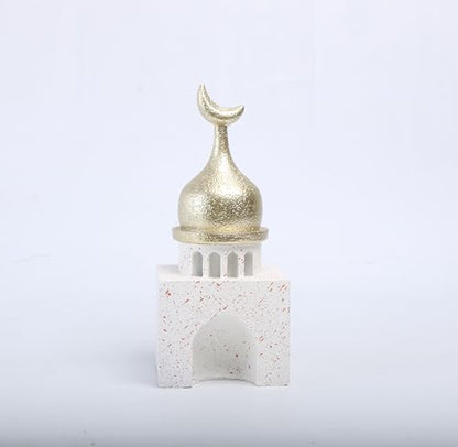 Islamic Cultural Decor Collection - Handcrafted Resin Mosque Models & Tower Ornaments for Home/Office Display Ramadan Decoration (Tower 2) - style: tower 2
