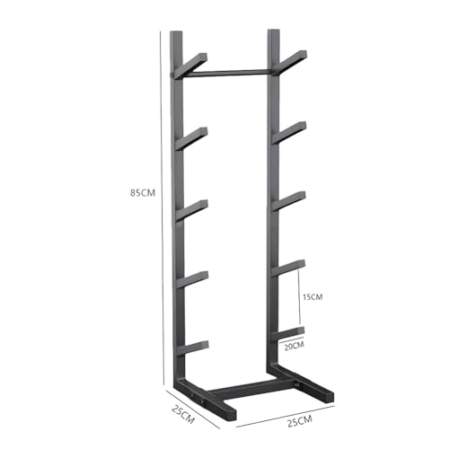 Rygcrud Floor Stand Skateboard Racks, Indoor Snowboard Storage for Skis/Longboard/Scooter, Commercial Display Rack Sports Mat Holder for Home, Garage, Gym(5 Tiers/H:85 CM) - size: 5 tiers/H:85 CM