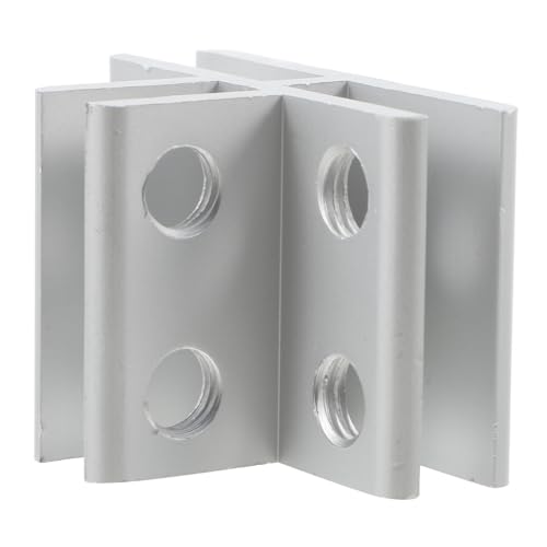 FOMIYES Glass Bracket Holder and Mirror Clips for Frameless Glass 5-8mm Thickness, Silver Aluminium Alloy Side Clamp for Aquarium Cover and Shelf Support in Home Improvement Tools