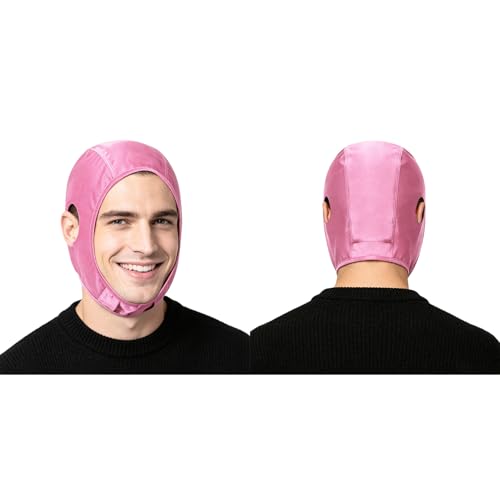 YiZYiF Wrestling Hair Cap Cover Universal Fit for Any Headgear with Chin and Open Ears Long Hair Slicker for Grappling - color: Pink