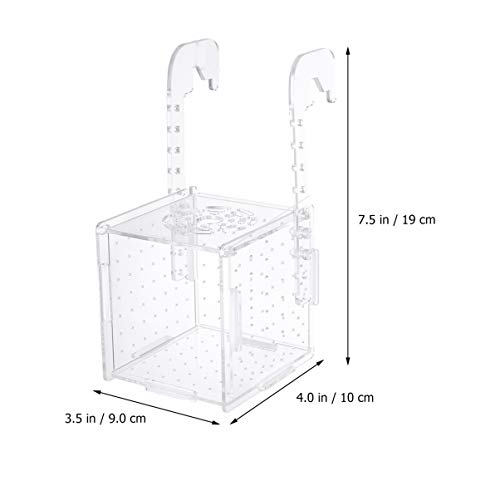 Fish Breeding Box- Box Hatchery Incubator Aquarium Fish Breeding Boxes Divider Hatching Boxes Accessory for Small Shrimp Clownfish Guppy-Small Hook Pattern