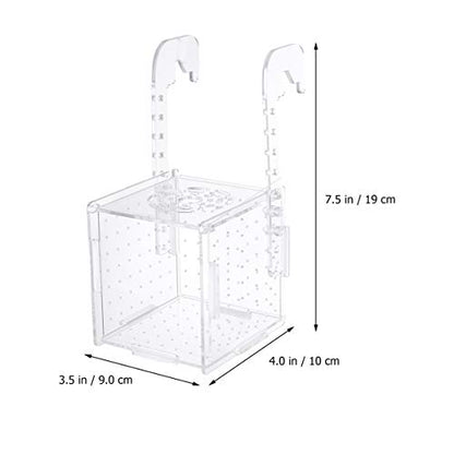 Fish Breeding Box- Box Hatchery Incubator Aquarium Fish Breeding Boxes Divider Hatching Boxes Accessory for Small Shrimp Clownfish Guppy-Small Hook Pattern