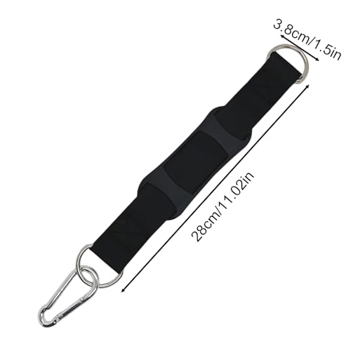 Tree Swing Hanging Strap – Hammock Mounting Belt, Strong Boxing Bag Hook | Noise Free Anti Slide Padding with Secure Build for Outdoor Indoor Fitness Use - color: Black