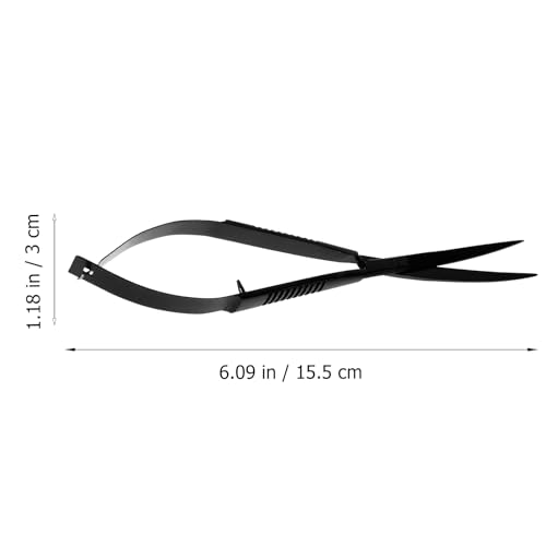 POPETPOP Aquarium Scissors for Plants Water Grass Trimmer Professional Fish Tank Scissor Curved Spring Action Tool for Aquascaping Small Thin Aquatic Plant Trimming 6.10 Inch