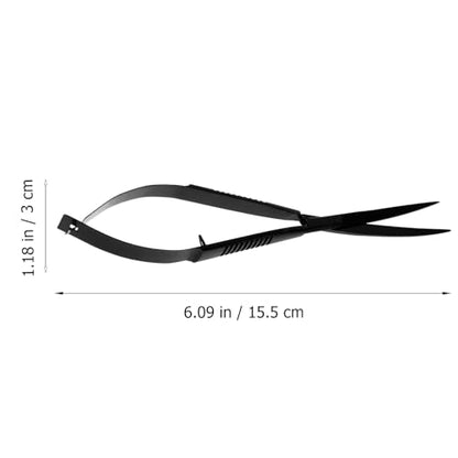 POPETPOP Aquarium Scissors for Plants Water Grass Trimmer Professional Fish Tank Scissor Curved Spring Action Tool for Aquascaping Small Thin Aquatic Plant Trimming 6.10 Inch