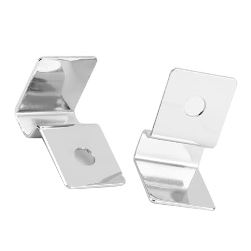 8 Pack Stainless Steel Fish Tank Cover Bracket, 5mm Aquarium Glass Lid with Silicone Buffer Pads, Aquarium Lid Holder for Fish Tank Cover Protection