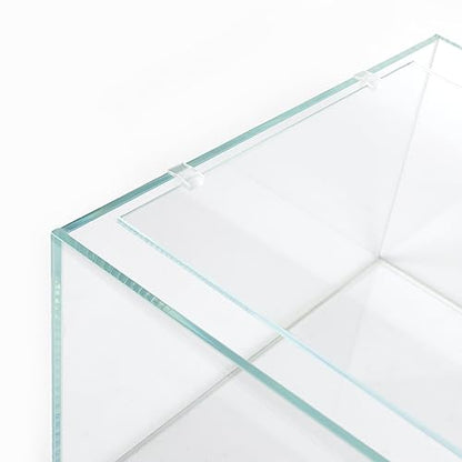 4mm Glass Aquarium Lid 57.6x31cm with Clips Rimless Tank | Reduces evaporation and helps stop fish jumping - size: 576x310mm (1 pc)