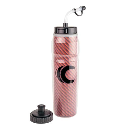 Cannon Sports 28oz Insulated Squeeze Water Bottle with Straw, Leak Proof Lids, 2 lids (Straw and Squeeze), Double Wall Insulation, Wide Mouth, BPA-Free (Orange) - color: Orange