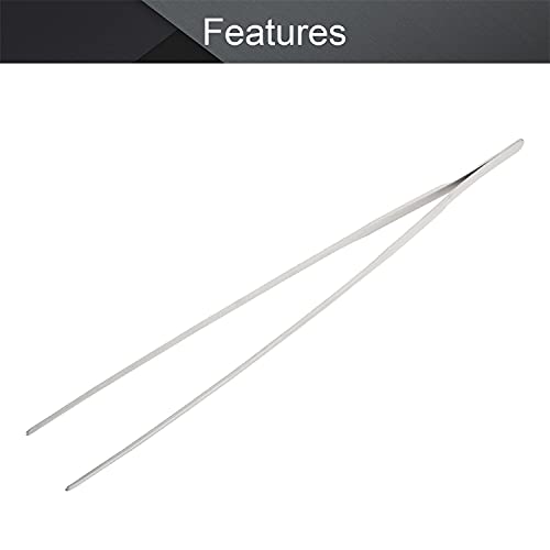 Utoolmart Aquarium Plant Tweezer, Stainless Steel Straight Tweezer, Aquarium Tweezers Extra Long 27cm, for Fish Tank Plant Aquascape Tools, Feeding Tongs, 5 Pcs - color: 5pcs, size: 27cm Straight