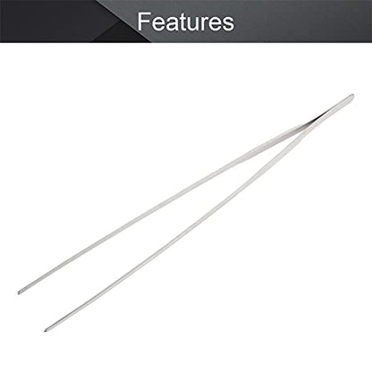 Utoolmart Aquarium Plant Tweezer, Stainless Steel Straight Tweezer, Aquarium Tweezers Extra Long 27cm, for Fish Tank Plant Aquascape Tools, Feeding Tongs, 5 Pcs - color: 5pcs, size: 27cm Straight