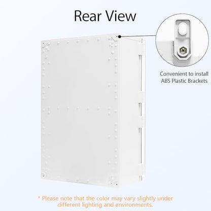 Electrical Box, IP65 Waterproof Dustproof ABS Plastic Enclosure, Outdoor and Indoor Project Box Hinged Clear Cover with Mounting Plate Wall Brackets,Outer Dimension 23.6"x 15.7" x 8.7", Grey - size: 23.6"x 15.7" x 8.7" (1pc)