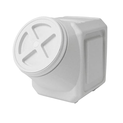 Vittles Vault Traditional Pet Food Storage Container For Dog Kibbles/Bird Seed/Oatmeal/Rice/Flour/Cereal, BPA Free Plastic, Sealed Airtight For Cat Food, Up To 60 lb, Made in USA, With Scoop, Gray - size: 60 Pounds