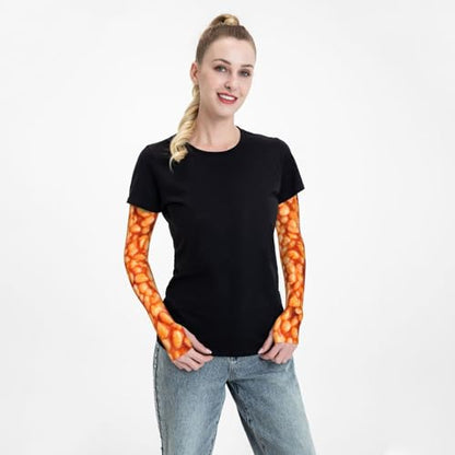 Cooling Arm Sleeves Cover Summer Sun Protection Arm Sleeves For Men Women Baseball Cycling Golf Running - color: Baked Beans 24