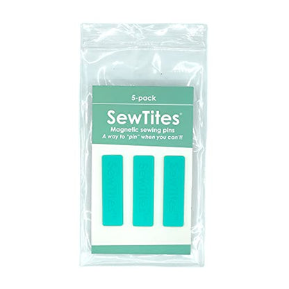SewTites Original Magnetic Sewing Pins - Set of 5 Sewing Magnets to Replace Straight Pins & Fabric Clips for Sewing and Quilting