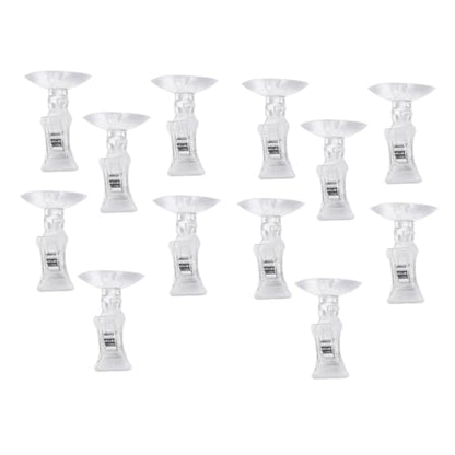 HEMOTON 12pcs Professional Cup Feeding Clips for Fish Tanks Aquarium Clamp Tool Easy Install Fish Holder Design