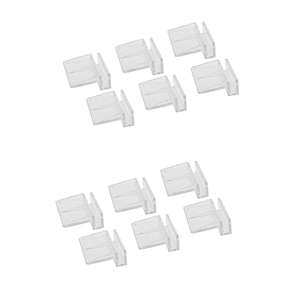 POPETPOP 2sets Fish Tank Cover Holders Aquarium Support Frame Plastic 5-6mm Glass Tank Secure Fit 20pcs*2