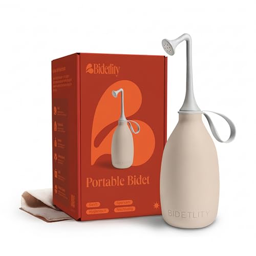Portable Bidet, Peri Bottle, Travel Bag, BPA Free, Soft Sand - color: Soft Sand