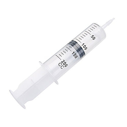200ml Syringe with 27.6 Inch Tube and Needle 14G 1.5”, Large Plastic Syringe Individually Packaged for Scientific Labs, Watering, Refilling - style: 200 ml