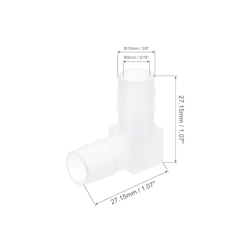 uxcell 3/8" 90 Degree Elbow Hose Barb, 4pcs L-Shaped Aquarium Air Valve Connector Tubing for Fish Tank Pond Air Line - size: 3/8 Inch