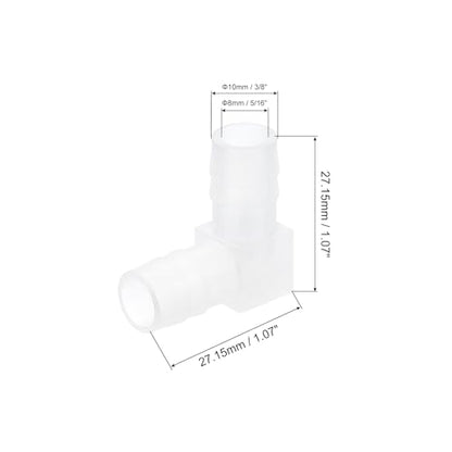 uxcell 3/8" 90 Degree Elbow Hose Barb, 4pcs L-Shaped Aquarium Air Valve Connector Tubing for Fish Tank Pond Air Line - size: 3/8 Inch