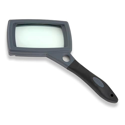 Carson SureGrip Series 2X Power Glass Magnifier with Hands-Free Fold-out Stand (SG-16) - style: 2" x 3.5"