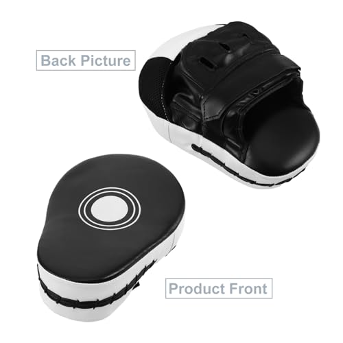 Curved Boxing Punch Mitts Thickened Handheld Focus Pads for Kickboxing Taekwondo MMA Training, Black Weighted Five-Finger Strike Targets for Martial Arts Sparring