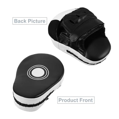 Curved Boxing Punch Mitts Thickened Handheld Focus Pads for Kickboxing Taekwondo MMA Training, Black Weighted Five-Finger Strike Targets for Martial Arts Sparring