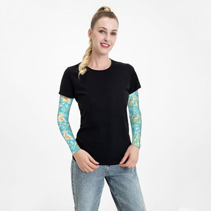 Arm Sleeves Outdoor Garden Sports Cooling Sun Sleeve for Women Men Farm - color: Abstract Butterfly