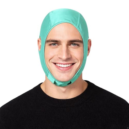 YiZYiF Wrestling Hair Cap Cover Universal Fit for Any Headgear with Chin and Open Ears Long Hair Slicker for Grappling - color: Light Green