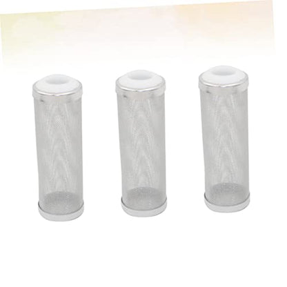 SUPVOX 3Pcs Stainless Steel Fish Tank Cover Inlet Net for Aquarium White Prevents Debris Protects Young Fish and Shrimp Freshwater Environments