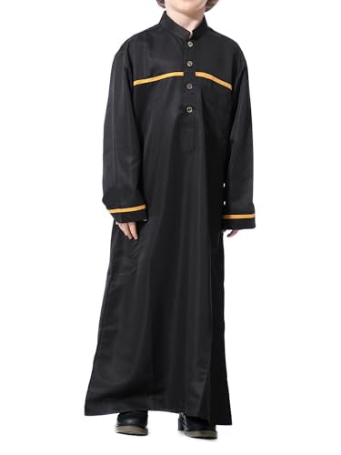WSPLYSPJY Kids Boys Thobe Muslim Abaya Prayer Robe - size: 7-8 Years