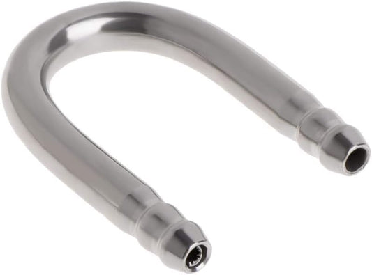Silver Aquarium Airline Tubing Stainless Steel Connectors U Shape Fish for Tank Air Tube Metal Pipe for 4mm I.D. Air Line Hose Aquarium Pumps and Filters