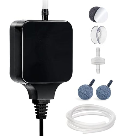 Aquarium Mini Air Aerator Pump for 1-15 Gallon Fish Tank Super Quiet 1.5 Watts - color: Air pump simple kit