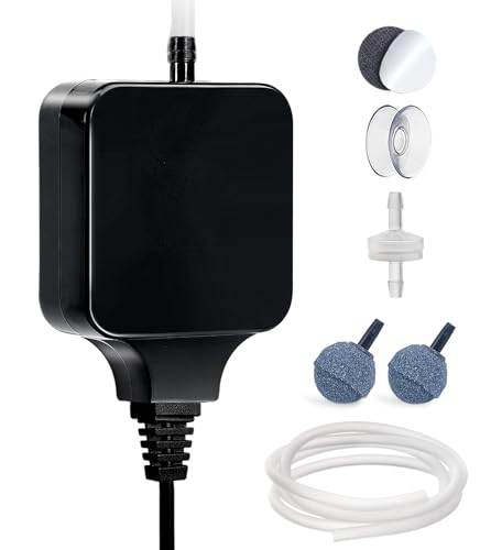 Aquarium Mini Air Aerator Pump for 1-15 Gallon Fish Tank Super Quiet 1.5 Watts - color: Air pump simple kit