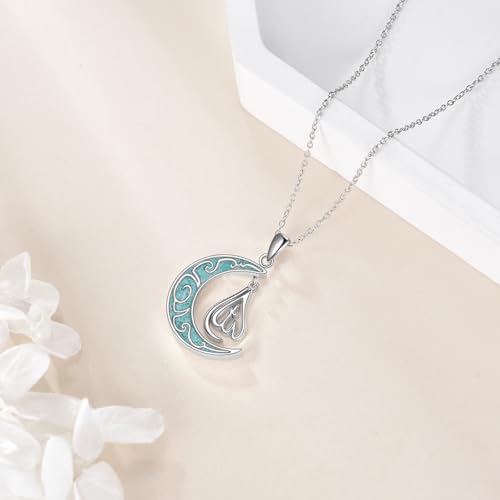 TIGER RIDER Allah 925 Sterling Silver Necklace Islamic Muslim Pendant Amulet Protector Jewelry Gift for Women Birthday Christmas