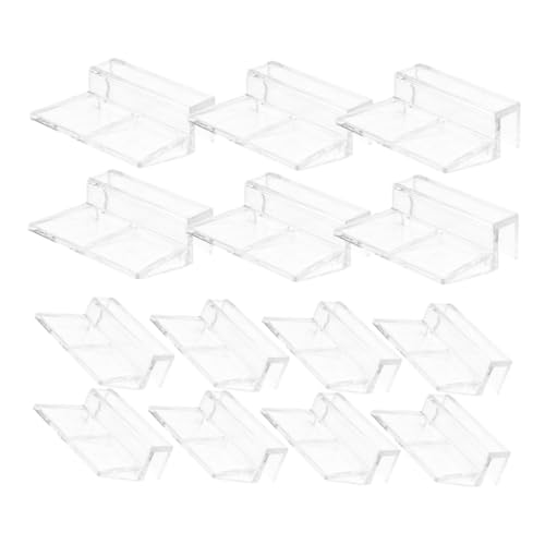 UKCOCO 15pcs Acrylic Aquarium Lid Clips Durable Fish Tank Cover Support Clamps for Rimless Aquariums Stable Top Holder for Covers Versatile Easy to Clean