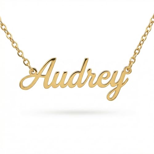 Personalized Custom Name Necklace, Custom Nameplate Pendant, Gift for her, Christmas, Mother's Day, Valentine's Day, Birthday - color: Gold Vermeil