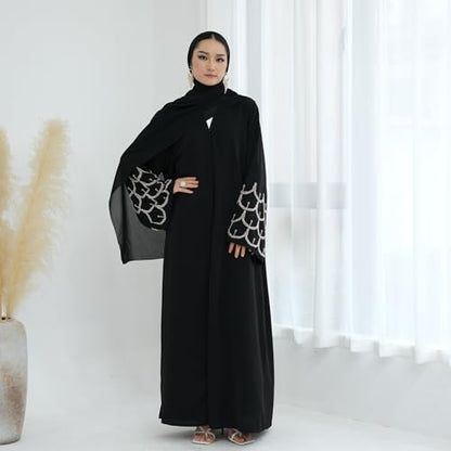 Chiffon Hijab Scarf Head Wrap Lightweight Scarves for Women Pashmina Shawls and Wraps for Evening Dresses Solid Color - color: Black 1#