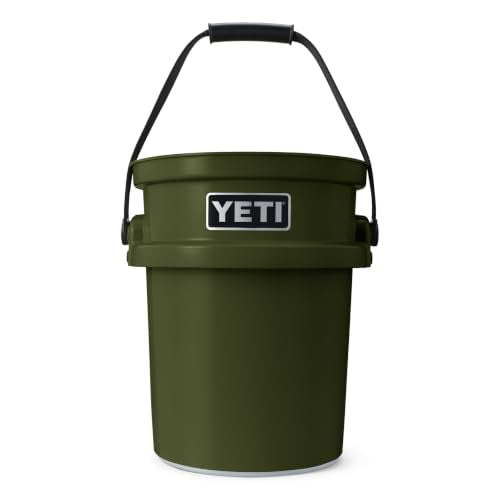 YETI Loadout 5-Gallon Bucket, Impact Resistant Fishing/Utility Bucket - color: Olive