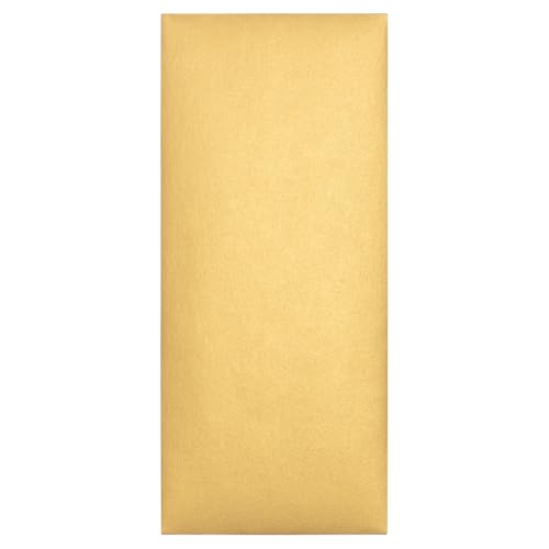 LUXPaper #10 Policy Business Envelopes | Peel & Press | 4 1/8" x 9 1/2" | Gold Metallic | 80lb. Text | 50 Qty - color: Gold, size: 50 Qty