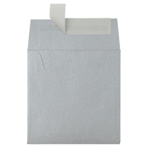 LUXPaper Square Invitation Envelopes | Peel & Press | 3 1/4" x 3 1/4" | Silver Metallic | 80lb. Text | 50 Qty - color: Silver, size: 3 1/4 x 3 1/4 inches