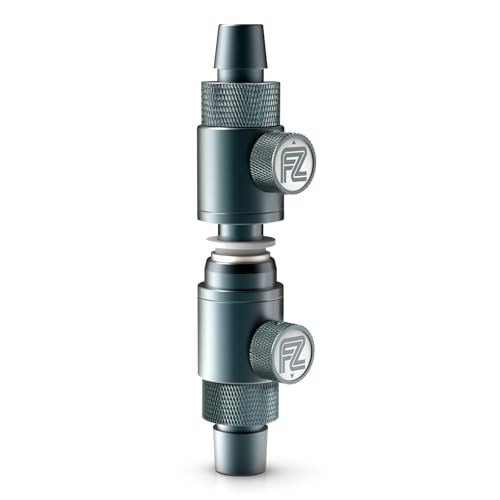 FZONE Aquarium Quick Release, Aluminum Alloy Double Tap Connector with Built-in Ball Valve for Canister Filters (16mm for 5/8''ID tubing) (1 piece) - size: 16mm for 5/8''ID tubing