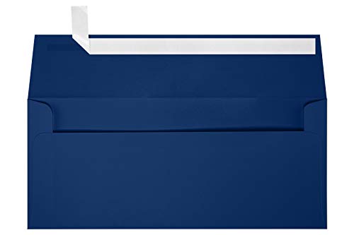 LUXPaper #9 Slimline Invitation Envelopes | Peel & Press | 3 7/8" x 8 7/8" | Navy Blue | 80lb. Text | 50 Qty - color: Navy, size: 50 Qty.