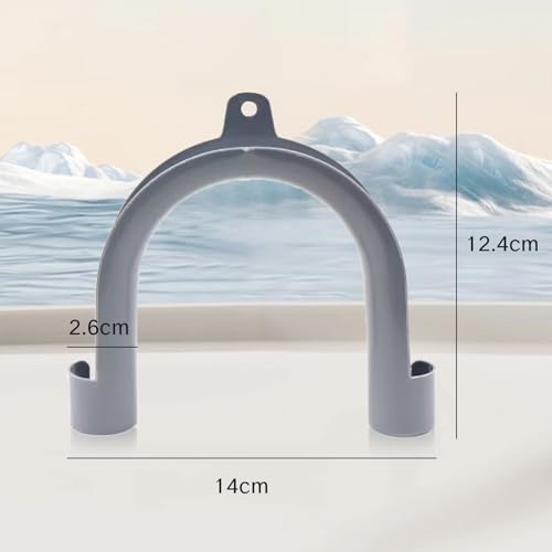 NIIIYTYB PVC Washing Machine Drain Hose Holder Hook U-Shaped Drain Clamp Fits 1-1/4" Pipe Secure Holder for Laundry Room Organization