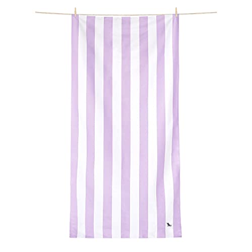 Dock & Bay Beach Towel - Quick Dry, Sand Free - Compact, Lightweight - 100% Recycled - Includes Bag - Cabana Light - Lombok Lilac - Large (160x90cm, 63x35) - color: Cabana Light - Lombok Lilac, size: Large (160x90cm, 63x35")