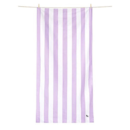 Dock & Bay Beach Towel - Quick Dry, Sand Free - Compact, Lightweight - 100% Recycled - Includes Bag - Cabana Light - Lombok Lilac - Large (160x90cm, 63x35) - color: Cabana Light - Lombok Lilac, size: Large (160x90cm, 63x35")
