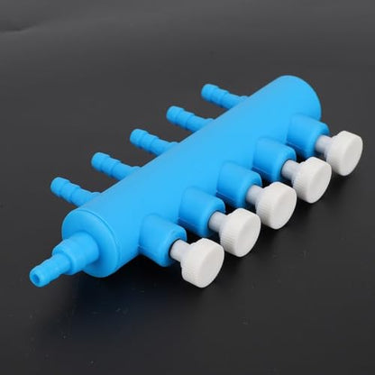 2Pcs 4mm Adapter Connector Plastic Distributor Aquarium Air Pump Splitter for Fish Tank Oxygen Tubing(5 Way) - style: 5 Way