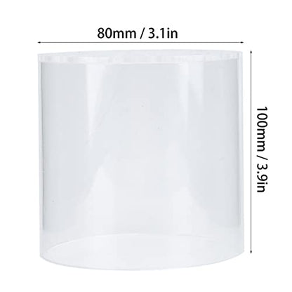Acrylic Transparent Feeder Cover, Anti Feeding Shrimp Aquarium Accessory, Feeding with Feeding Tube for Fish Tank, Safe Reproduction Cover for Marine Life (80mm) - style: 80mm